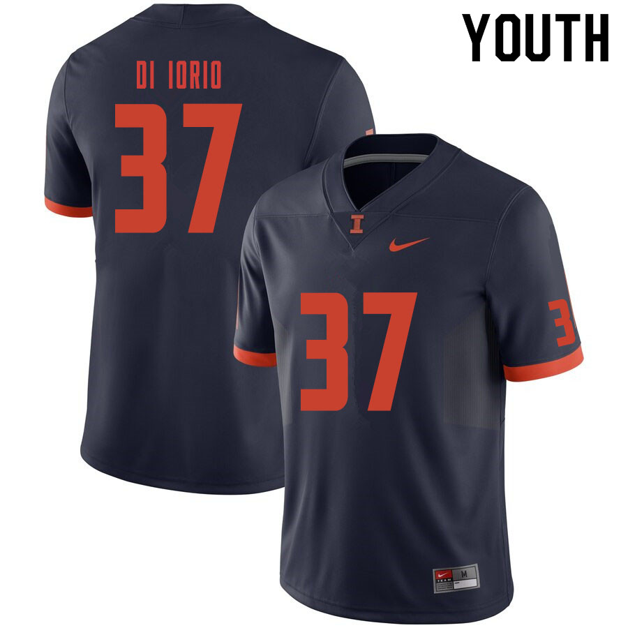 Youth #37 Mark Di Iorio Illinois Fighting Illini College Football Jerseys Sale-Navy